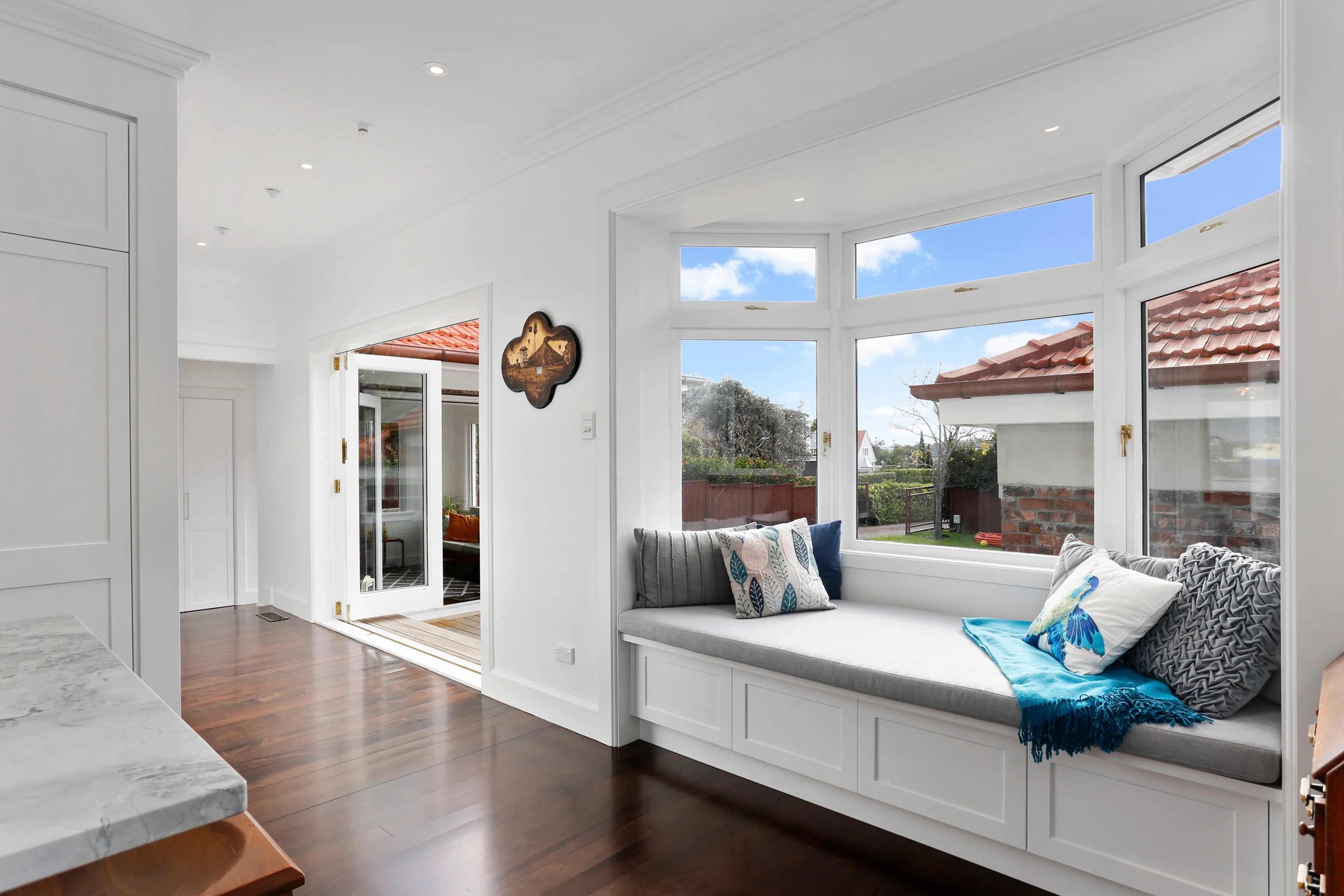 Panmure Lagoon – street elevation, first floor addition rising above the original villa